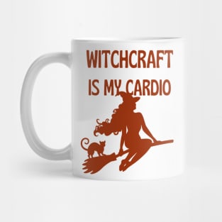 Witchcraft Is My Cardio Vintage Halloween Bat Black Cat Spooky Goth Witch Thrift Store Emo Horror Retro Super Cool Best Gift Mug